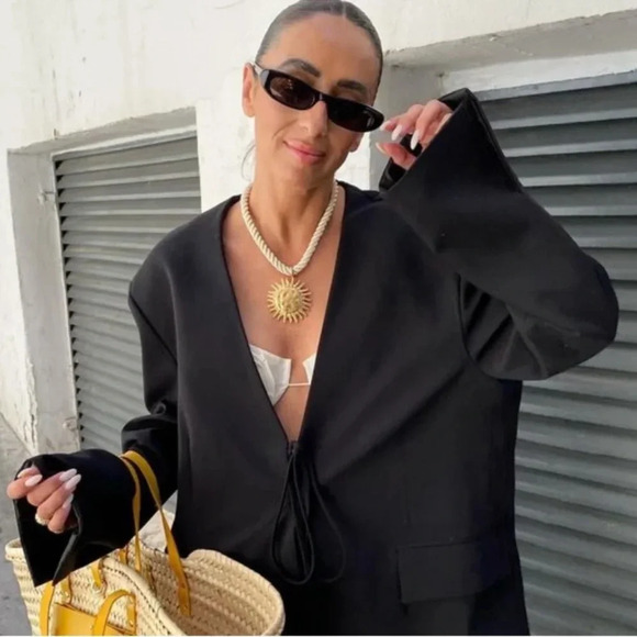 Zara Sun Cord Gold Necklace - Picture 11 of 17